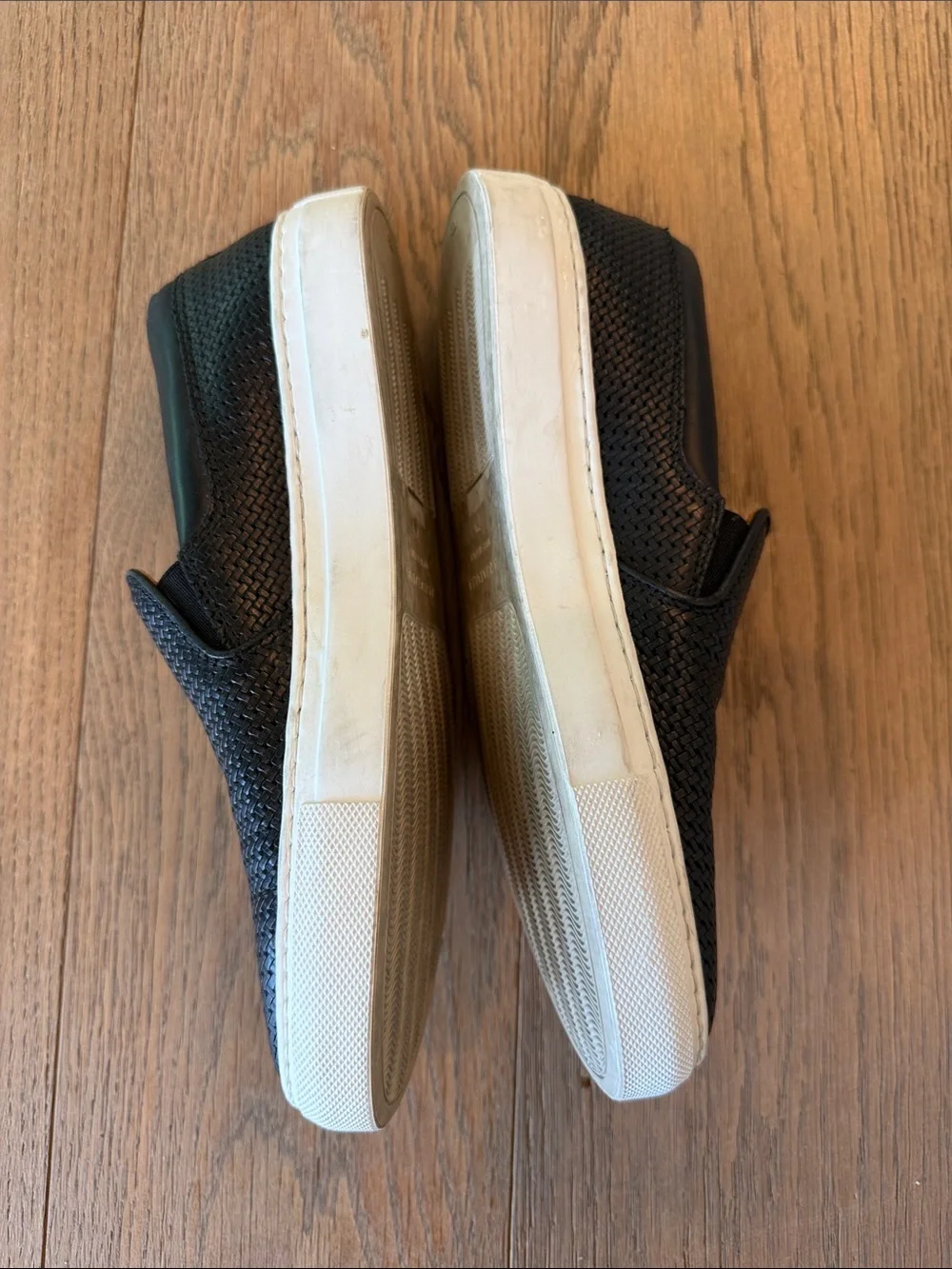 Aquatalia Woven Leather Slip-Ons - 7.5